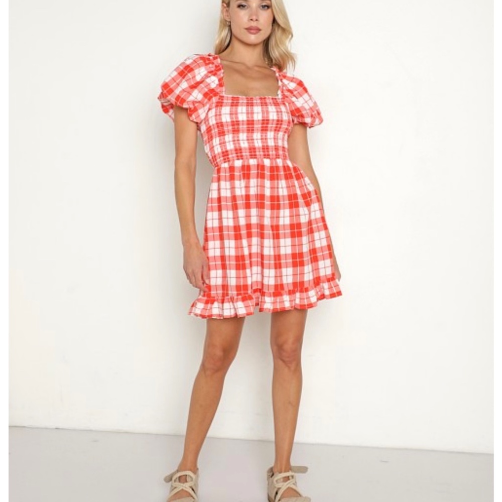 NWT Show Me Your Mumu Colvin Mini Dress Picnic Plaid